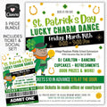 lucky charm dance flyer ticket bundle